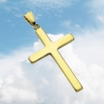 Schönes 333 Goldkreuz 4,1 cm Geschenk