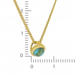 Schönes Schmuckset Kette 45cm Ohrhänger 925 Silber vergoldet mit Türkisen
