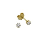 333 Gold Ohrstecker mit Zirkonia Stein 1,3 cm Vivance