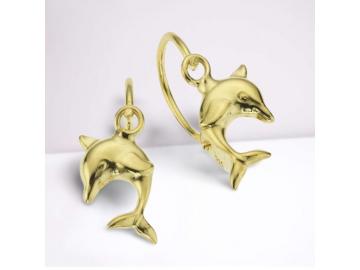 Delfin Ohrstecker aus 333 Gelbgold 1,5 cm 8  Karat