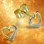 Herz Ohrstecker aus 333 Gold 0,5 cm ZeeME for KIDS