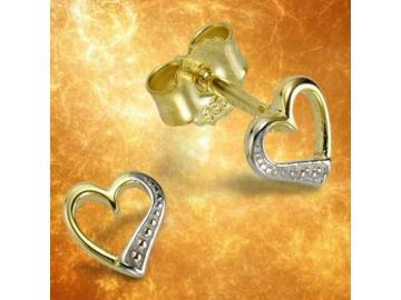 Herz Ohrstecker aus 333 Gold 0,5 cm ZeeME for KIDS