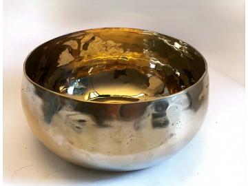 Tibetische Klangschale Meditation und Entspannung Einzelstück Kopf und Herz Schale 800-900 gr mit Klöppel