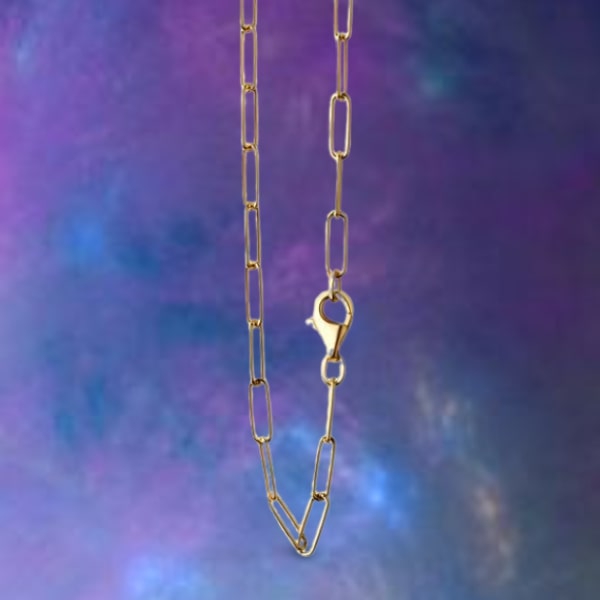 Trendige Kette Chunky Chain 50 cm aus Silber vergoldet
