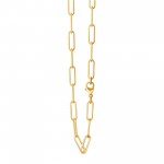 Trendige Kette Chunky Chain 60 cm aus Silber vergoldet