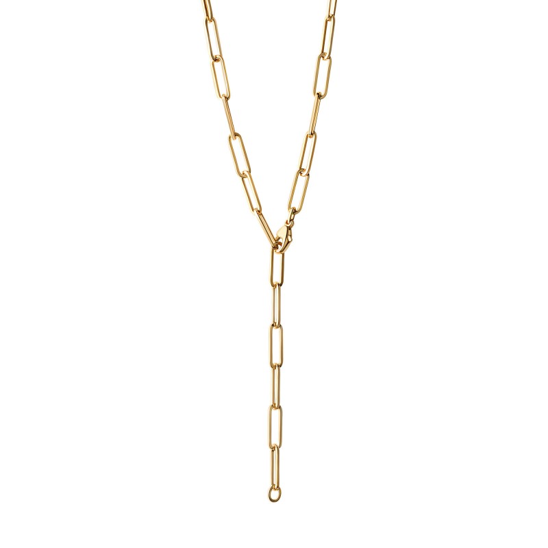 Trendige Kette Chunky Chain 60 cm aus Silber vergoldet