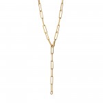 Trendige Kette Chunky Chain 60 cm aus Silber vergoldet