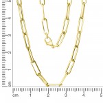 Trendige Kette Chunky Chain 60 cm aus Silber vergoldet