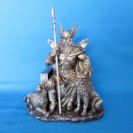Wotan Figur aus Polyresin bronziert 26 cm höhe