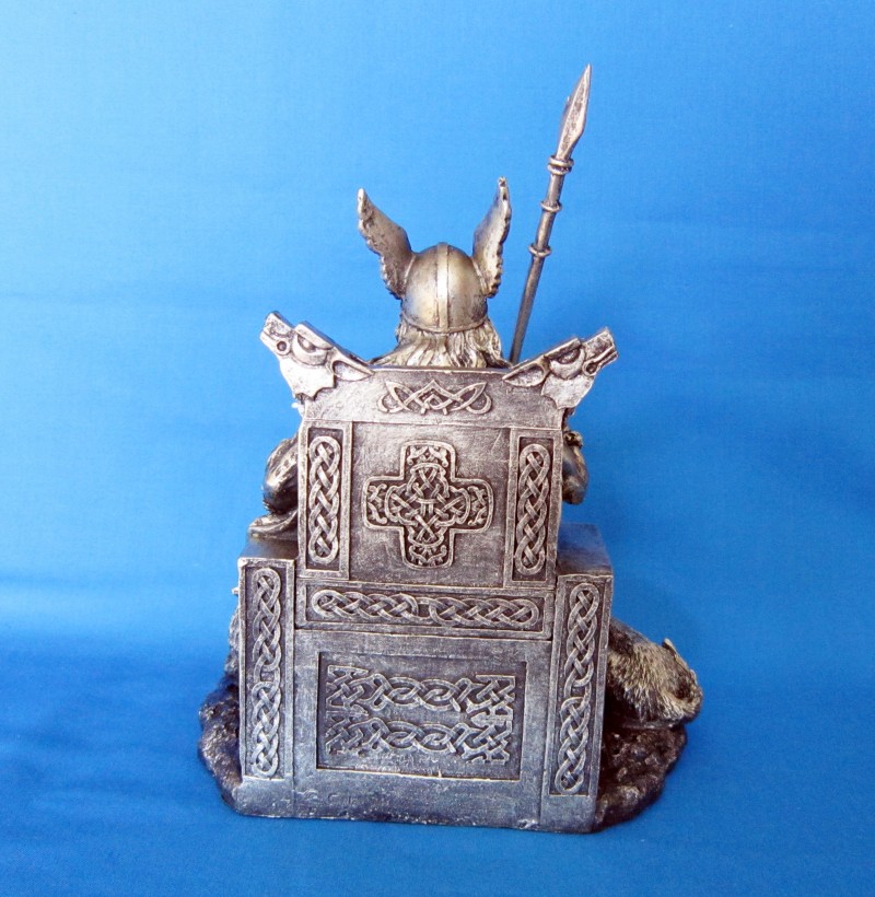 Wotan Figur aus Polyresin bronziert 26 cm höhe