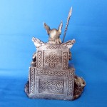Wotan Figur aus Polyresin bronziert 26 cm höhe