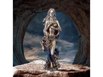 Polyresin Figur Aphrodite bronziert 30 cm höhe