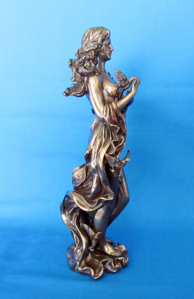 Polyresin Figur Aphrodite bronziert 30 cm höhe