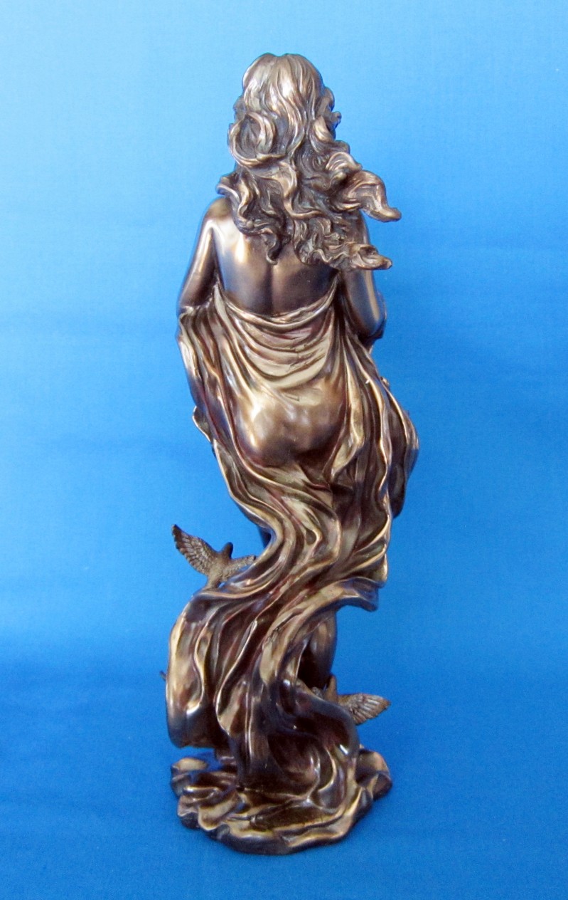 Polyresin Figur Aphrodite bronziert 30 cm höhe