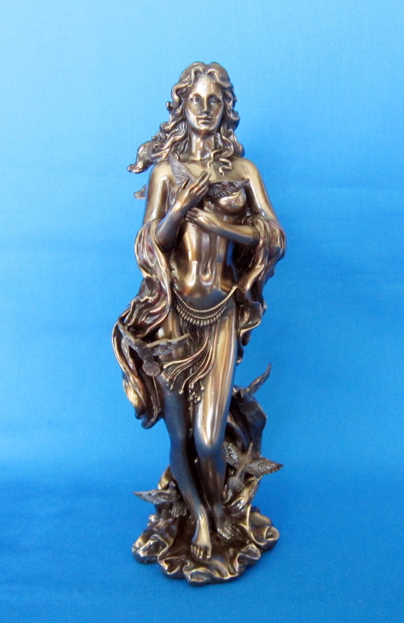 Polyresin Figur Aphrodite bronziert 30 cm höhe