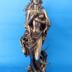 Polyresin Figur Aphrodite bronziert 30 cm höhe