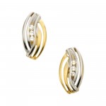 Stilvolle Ohrstecker aus 333 Gold mit Zirkonia Steinen 8 Karat