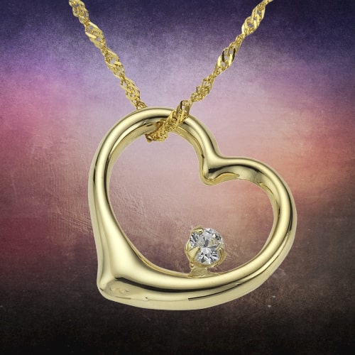 Wunderschöner 333 Gold Halsschmuck Kette mit Zirkonia 42 cm