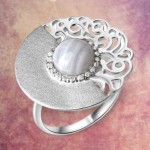 Wunderschöner Achat Ring aus 925 Silber mit Zirkonia Ring