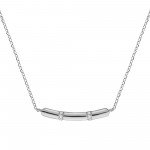 Wunderschönes 375 Weißgold Collier mit Diamanten