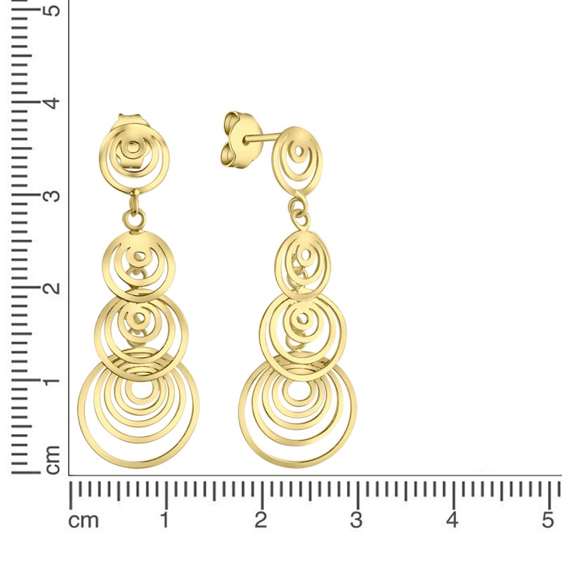 exklusive modische 925 design Silber Ohrstecker Ring Storm