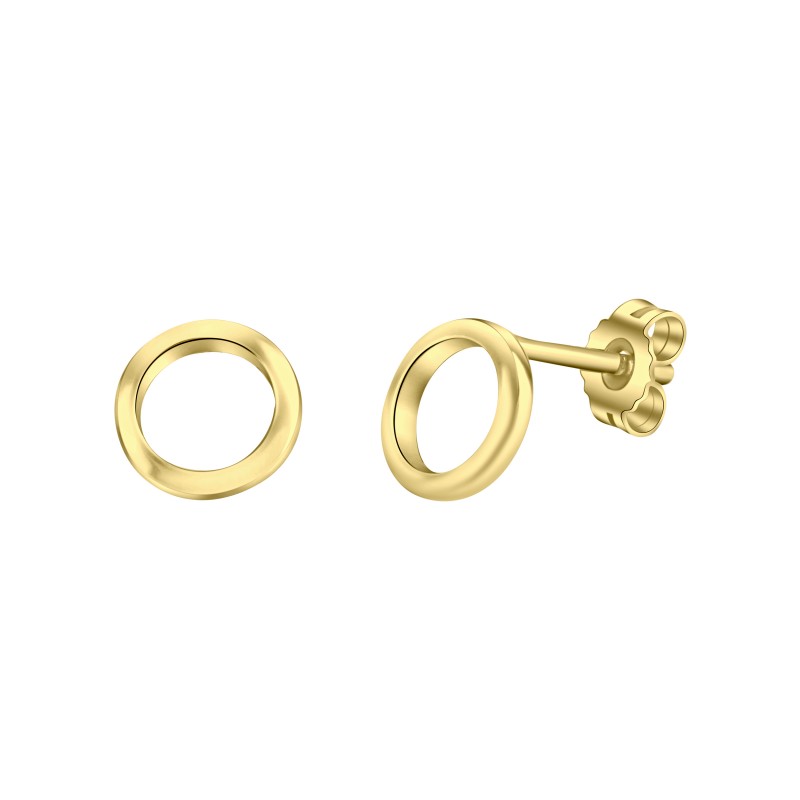leichte Sommer Ohrstecker 925 Silber vergoldet Ring