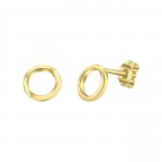 leichte Sommer Ohrstecker 925 Silber vergoldet Ring