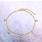 leichtes Sommer Armband 925 Silber längenverstellbar Zirkonia