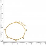 leichtes Sommer Armband 925 Silber längenverstellbar Zirkonia