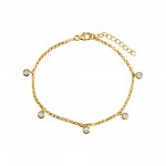 leichtes Sommer Armband 925 Silber längenverstellbar Zirkonia