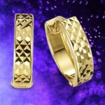 sehr schön facettierte Creolen aus 333 Gelbgold 1,2 cm
