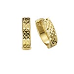 sehr schön facettierte Creolen aus 333 Gelbgold 1,2 cm